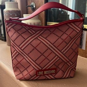 NWT Love Moschino Heart Print Handbag